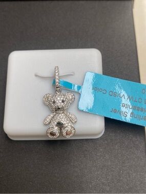 Moissanite Teddy Bear Pendant